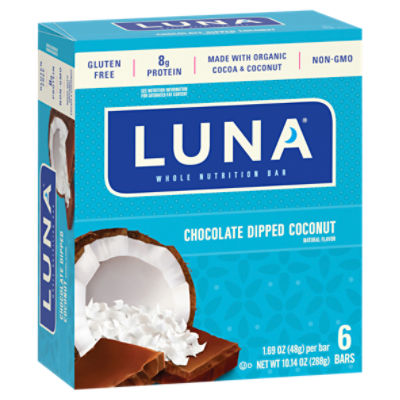 LUNA BAR - Chocolate Dipped Coconut Bar, 1.69 Oz