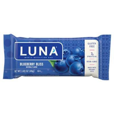 Luna Blueberry Bliss Whole Nutrition Bar 1.69 oz. Wrapper