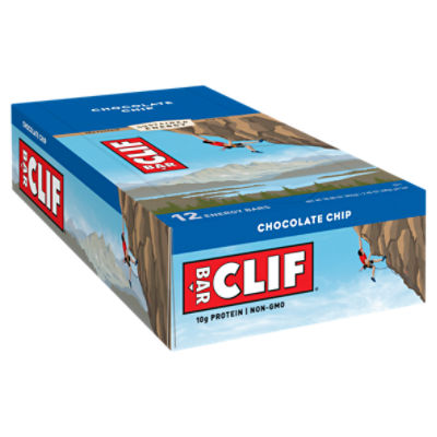 CLIF® Bar Chocolate Chip Energy Bars, 2.4 Oz, Box Of 12 Bars