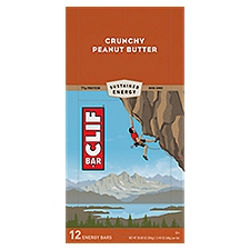 CLIF BAR Crunchy Peanut Butter Energy Bars, 2.4 oz. 12 Count