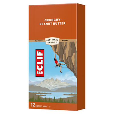 CLIF BAR Crunchy Peanut Butter Energy Bars, 2.4 oz. 12 Count