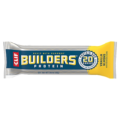 CLIF Builders Vanilla Almond Flavor Protein Bar, 2.4 oz