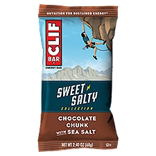 Clif Bar Energy Bar, Sweet & Salty Collection Chocolate Chunk with Sea Salt, 2.4 Ounce