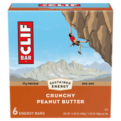 CLIF BAR Crunchy Peanut Butter Energy Bars, 2.4 oz. 6 Count
