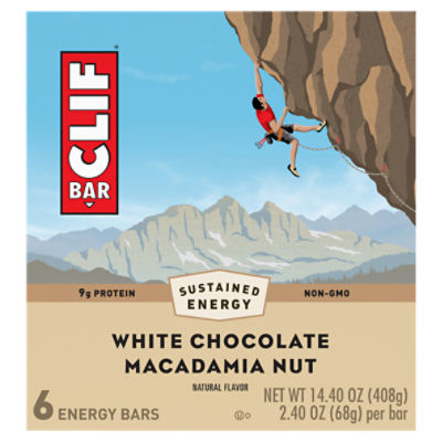 Clif Bar White Chocolate Macadamia Nut Energy Bars, 2.40 oz, 6 count