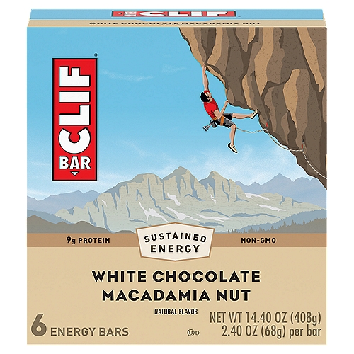 Clif Bar White Chocolate Macadamia Nut Energy Bars, 2.40 oz, 6 count
Nutrition for Sustained Energy®