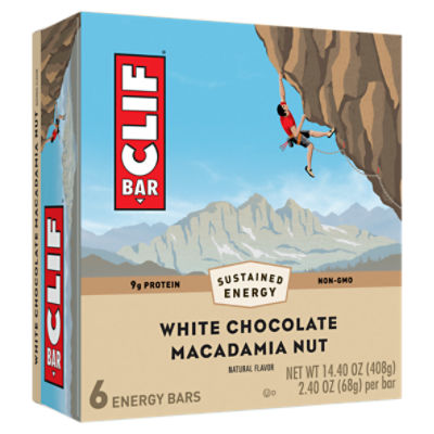 Clif Bar White Chocolate Macadamia Nut Energy Bars, 2.40 oz, 6 count