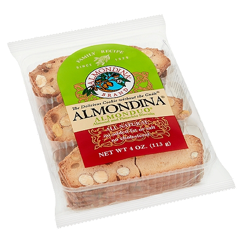 Almondina Almonduo Almond and Pistachio Biscuits, 4 oz