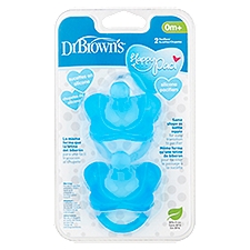 Dr Brown's Happy Paci Silicone Pacifiers, 0m+, 2 count