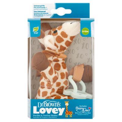 Dr Brown's Lovey Pacifier & Teether Holder, 0-12m