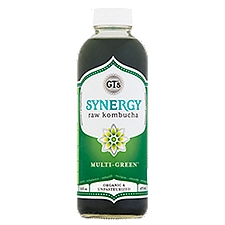 GT's Living Foods Synergy Kombucha, Multi-Green Raw, 16 Fluid ounce