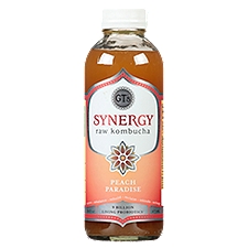 GT's Synergy Peach Paradise Organic, Kombucha, 16 Fluid ounce
