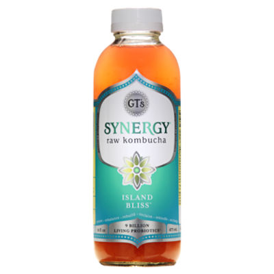 GT's Synergy Island Bliss Raw Kombucha, 16 fl oz