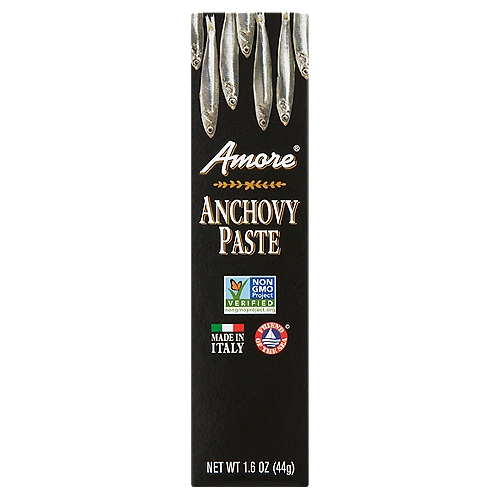 Amore Anchovy Paste, 1.6 oz
Amore® Anchovy Paste is made from only the highest quality anchovies, harvested from the Mediterranean sea at their peak of freshness.