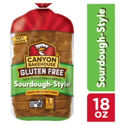 Canyon Bakehouse Gluten Free Sourdough-Style 100% Whole Grain Bread, 18 oz