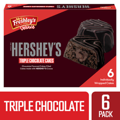 Mrs. Freshley's Hershey's Triple Chocolate Cakes, 1.75 oz, 6 count