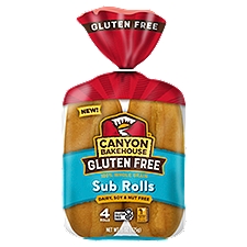 Canyon Bakehouse Gluten Free 100% Whole Grain Sub Rolls, 4 count, 15 oz