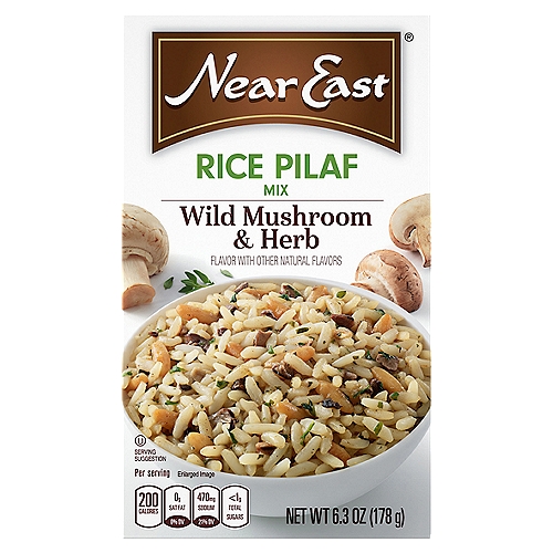 Near East Wild Mushroom & Herb Rice Pilaf Mix, 6.3 oz
This flavorful dish is made from wild mushrooms, roasted garlic, onion and thyme with 100% semolina wheat couscous.