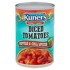 Kuner's Southwest Peppers & Chili Spices Diced Tomatoes, 14.5 oz