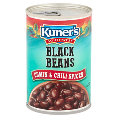 Kuner's Southwest Cumin & Chili Spices Black Beans, 15 oz