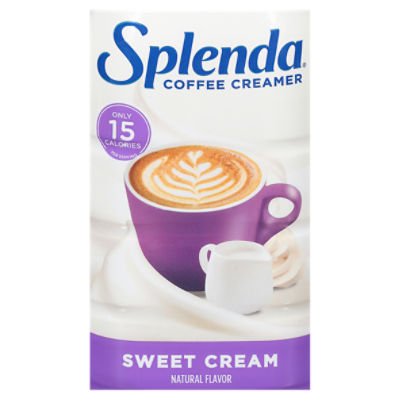 Splenda Sweet Cream Coffee Creamer  No Sugar. No Corn Syrup. Only 15  Calories Per Serving!