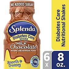 Splenda Diabetes Care Milk Chocolate Shake, 8 fl oz, 6 count, 48 Fluid ounce