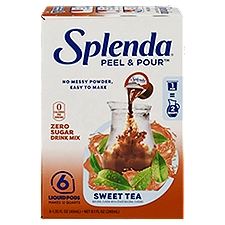 Splenda Peel & Pour Sweet Tea Zero Sugar Drink Mix, 1.35 fl oz, 6 count