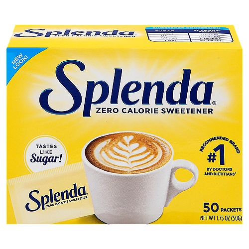 Splenda Zero Calorie Sweetener, 50 count, 1.75 oz
