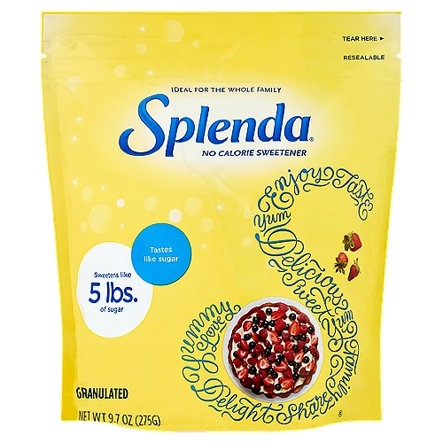 SPLENDA granulated has less than a gram of carbohydrates per serving and can be used almost anywhere you use sugar. Try it in all your favorite recipes, you'’ll get the same great taste and never need to give extra calories a second