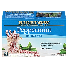 Bigelow Peppermint Herbal Tea Bags, 20 count, .91 oz, 20 Each