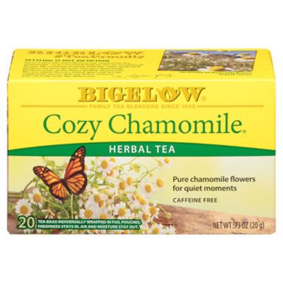 Bigelow Cozy Chamomile Herbal Tea Bags, 20 count, .73 oz, 20 Each
