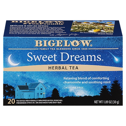 Bigelow Sweet Dreams Herbal Tea Bags, 20 count, 1.09 oz