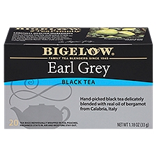 Bigelow Earl Grey Black Tea Bags, 20 count, 1.18 oz, 20 Each