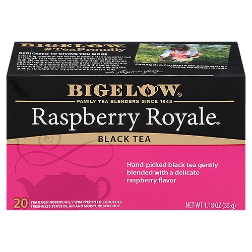 Bigelow Raspberry Royale Black Tea, 20 count, 1.18 oz