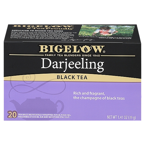 Bigelow Darjeeling Black Tea Bags, 20 count, 1.41 oz