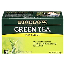 Bigelow Lemon, Green Tea Bags, 0.91 Ounce