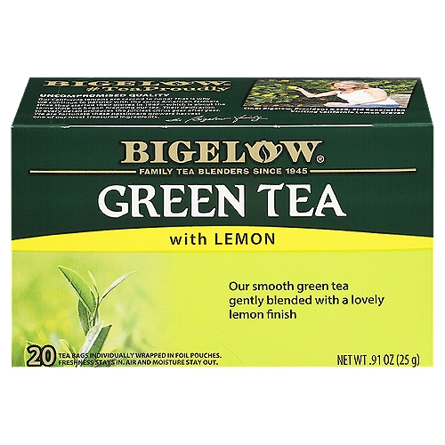 Bigelow Green Tea Bags with Lemon, 20 count, .91 oz