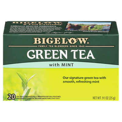 Bigelow Green Tea with Mint Tea Bags, 20 count, .91 oz, 20 Each