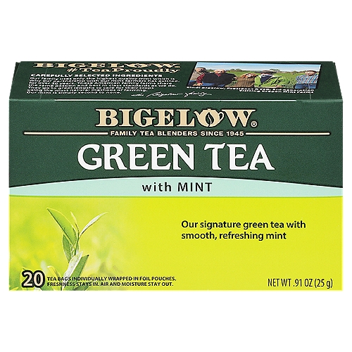 Bigelow Green Tea Bags with Mint, 20 count, .91 oz