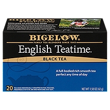 Bigelow English Teatime Black Tea Bags, 20 count, 1.50 oz