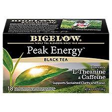 Bigelow Peak Energy Black Tea Bags, 18 count, 1.39 oz