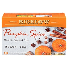 Bigelow Pumpkin Spice Black Tea Bags, 18 count, 1.44 oz
