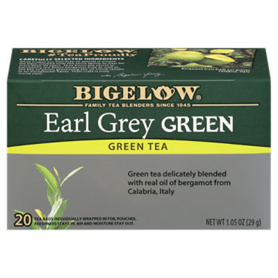 Bigelow Earl Grey Green Tea Bags, 20 count, 1.05 oz The Fresh Grocer