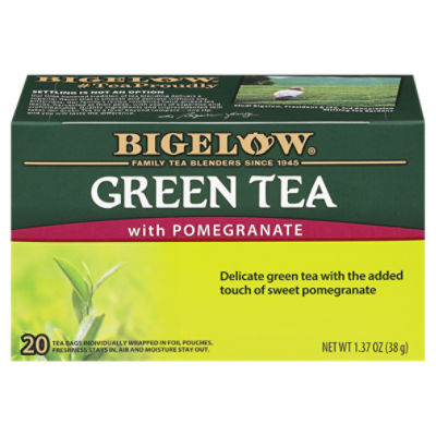 Bigelow Green Tea with Pomegranate Tea Bags, 20 count, 1.37 oz