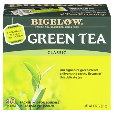 Bigelow Classic Green Tea Bags, 40 count, 1.82 oz - ShopRite
