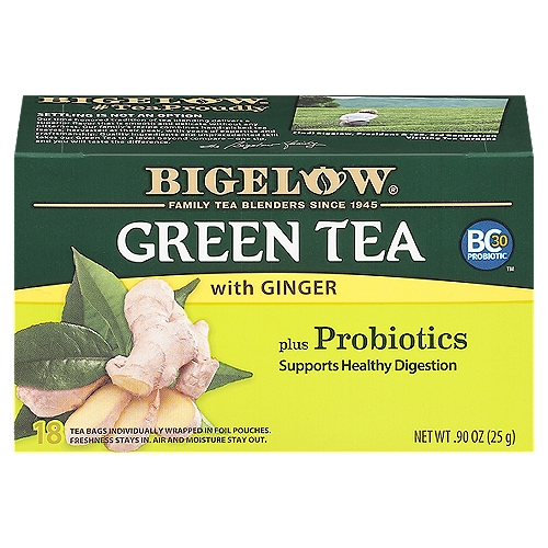 Bigelow Green with Ginger Tea Bags, 18 count, .90 oz