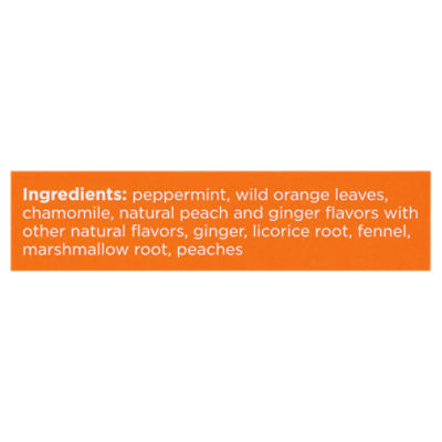 Bigelow Benefits Calm Stomach Ginger Peach Herbal Tea, 18 Tea Bags