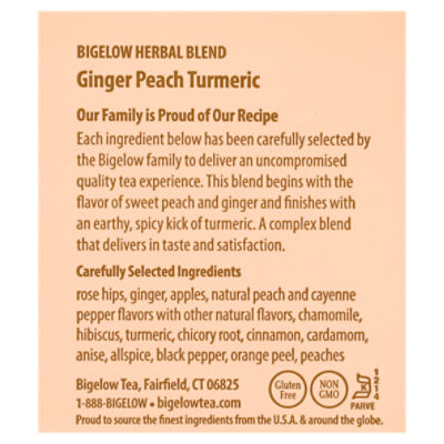 Bigelow Ginger Peach Turmeric