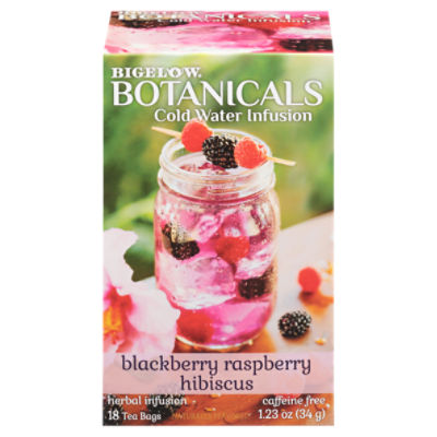 Bigelow Botanicals Blackberry Raspberry Hibiscus Herbal Tea Bags, 18 count, 1.23 oz