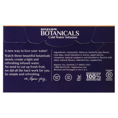 Bigelow Botanicals, Blackberry Raspberry Hibiscus Cold Water